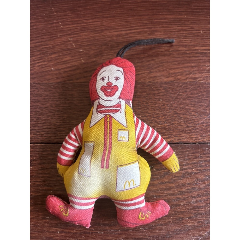 Ronald McDonald Plush Ornament 1981 4.5"‎ McDonald's Happy Meal Toy